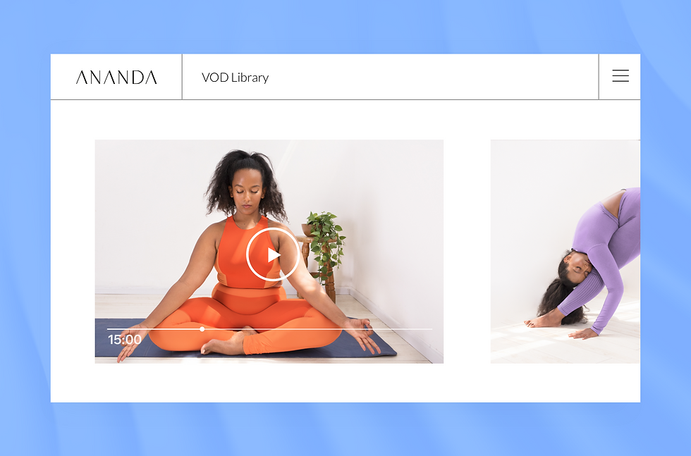 Ananda fitness VOD library