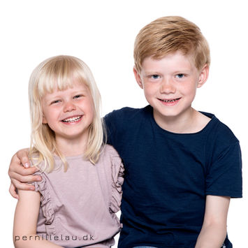 Portrætfotografering af søskende par