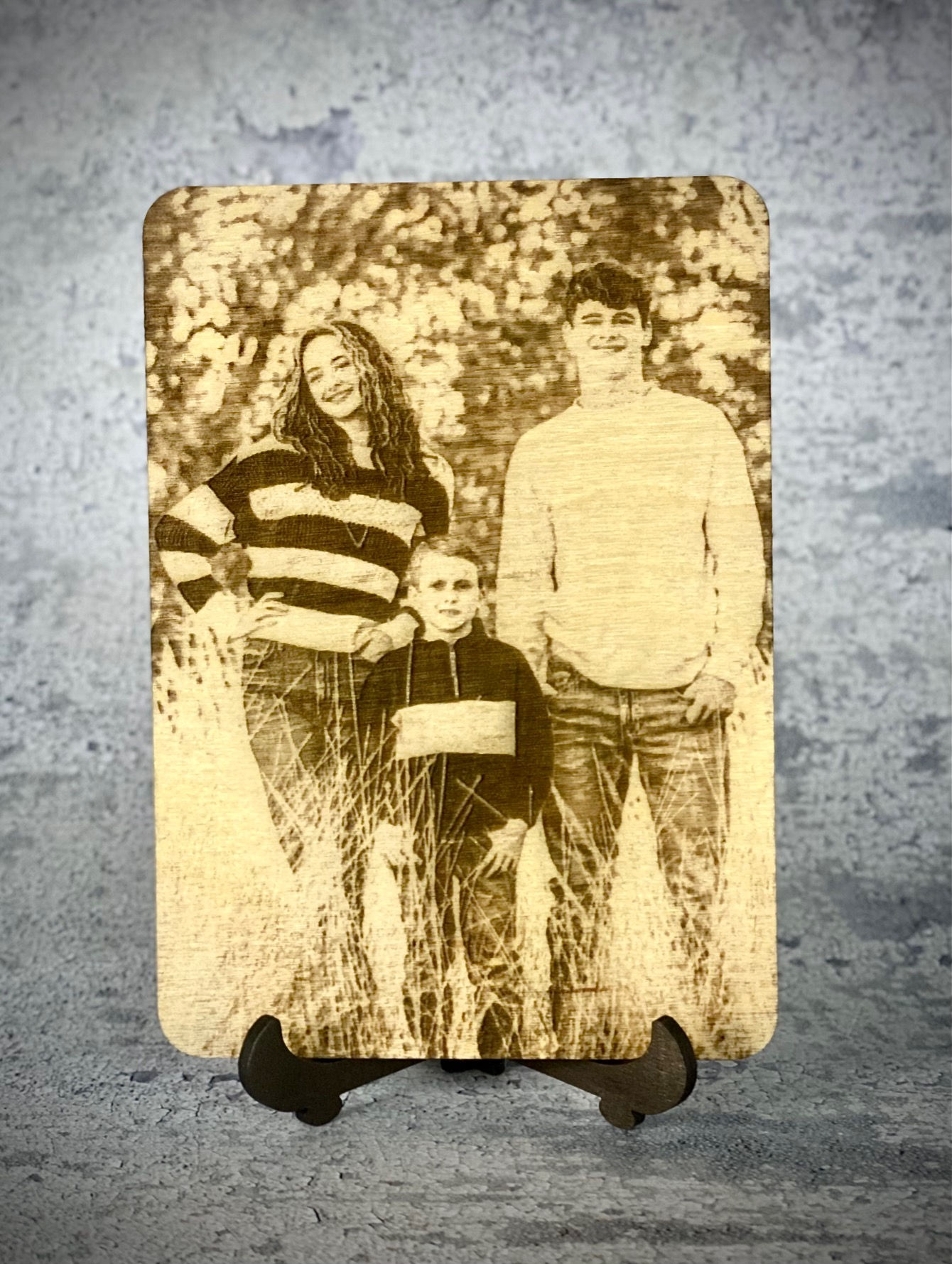 Wooden Family Photo- 5 x 7