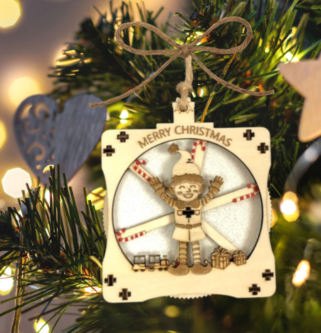 Elf Spinner Ornament