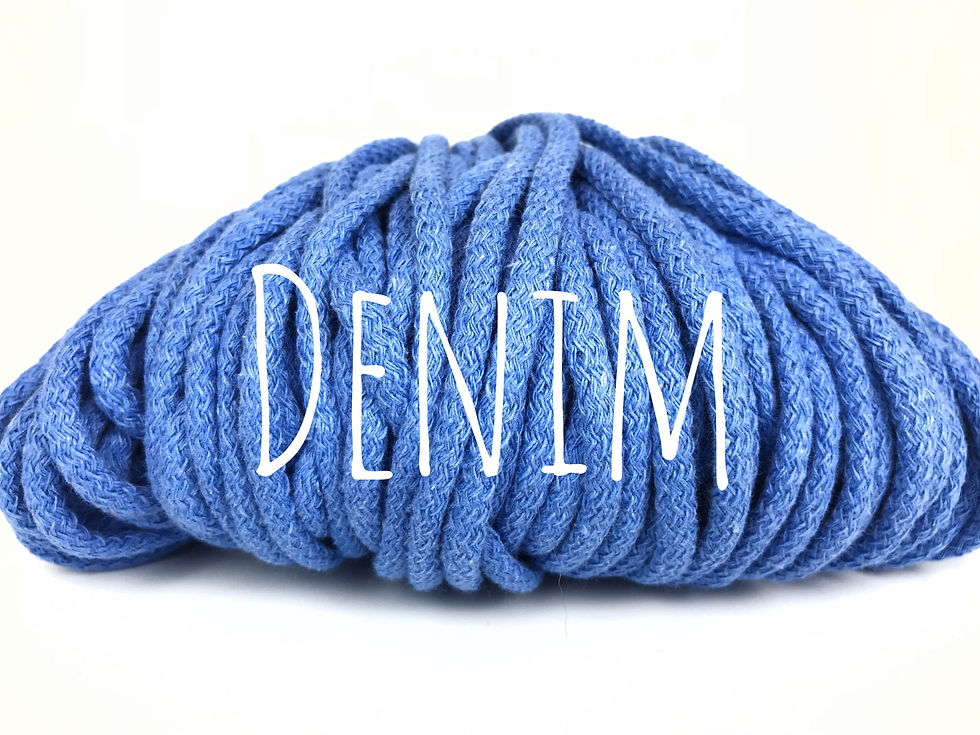 Chunky Cotton yarn - Denim 5mm