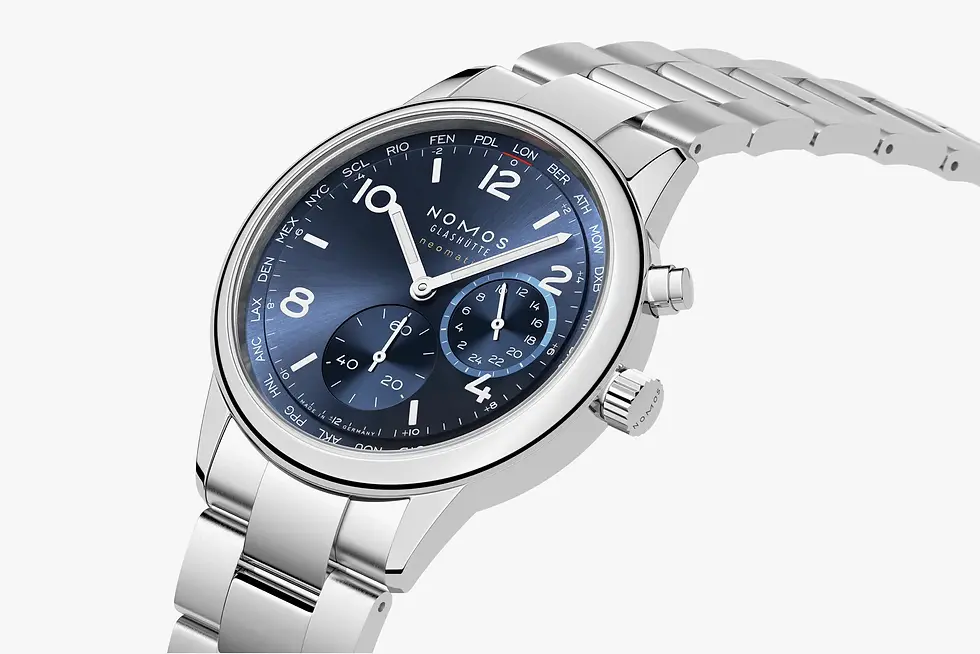 Miniaturbild: Nomos CLUB SPORT neomatik Worldtimer blau