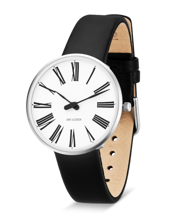 Miniaturbild: Arne Jacobsen ROMAN Lederband, schwarz