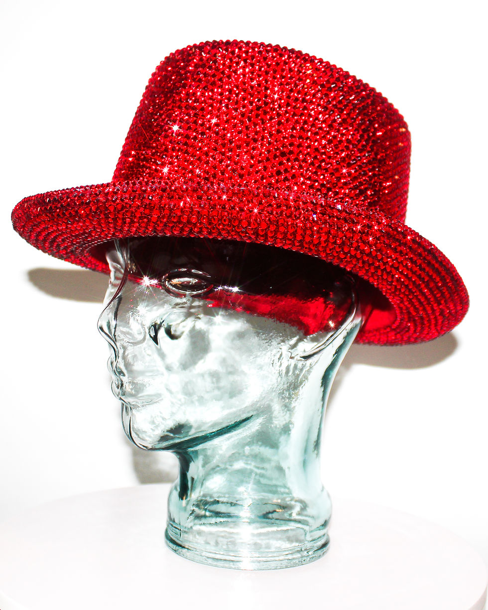 Thumbnail: Red Rhinestoned Crystal Top Hat