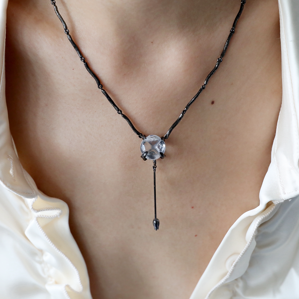 Thumbnail: Redamancy Crystal Cotton Flower Removable Necklace