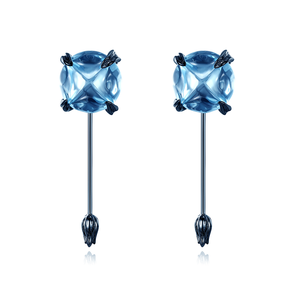 Redamancy Topaz Cotton Flower Removable Earrings