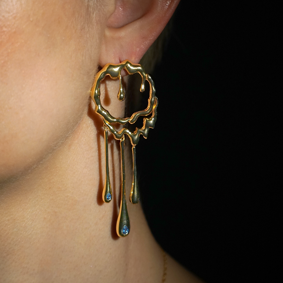 Thumbnail: Yesterday's Tomorrow - Single round dropping earring