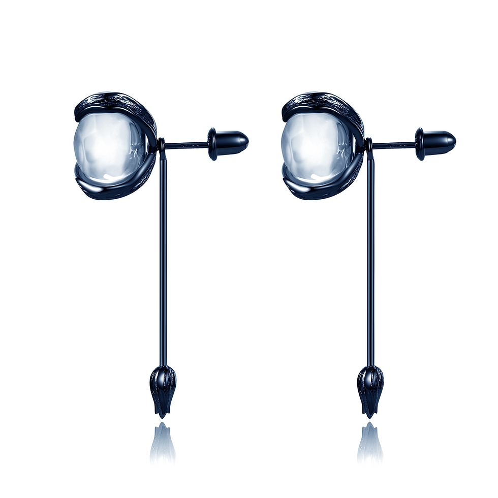Thumbnail: Redamancy Crystal Cotton Flower Removable Earrings