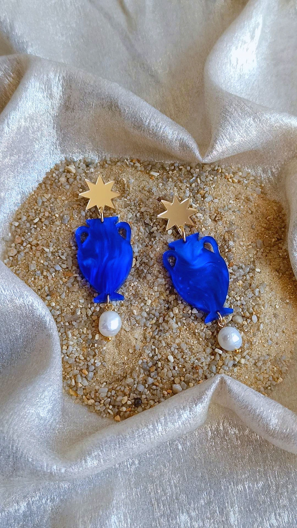 Miniature : Thalia Bleu Cobalt et perle d'eau