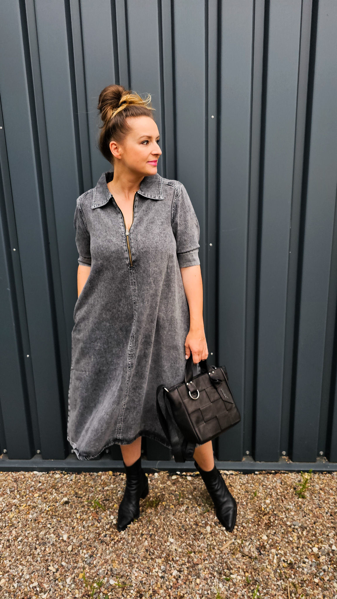 Kleid // MALO - grey retro wash