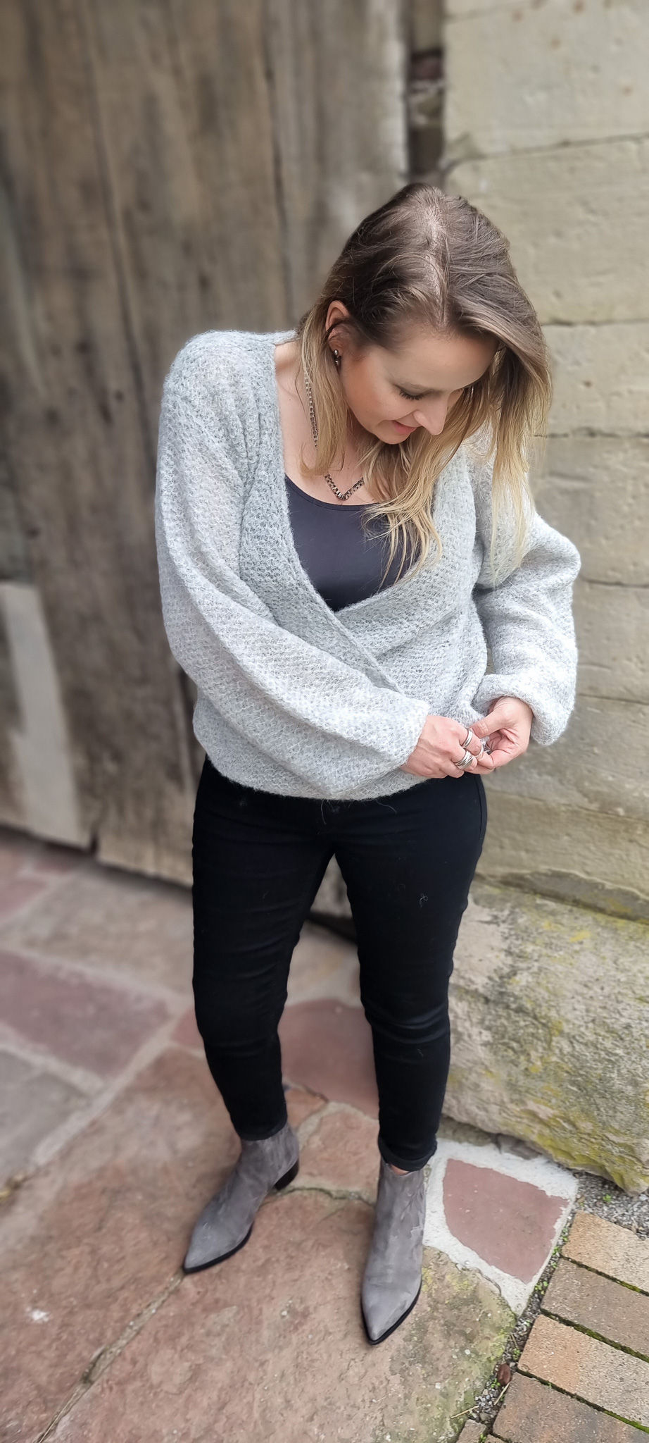 Miniaturbild: 2-in1 Jacke // HONEY - light grey