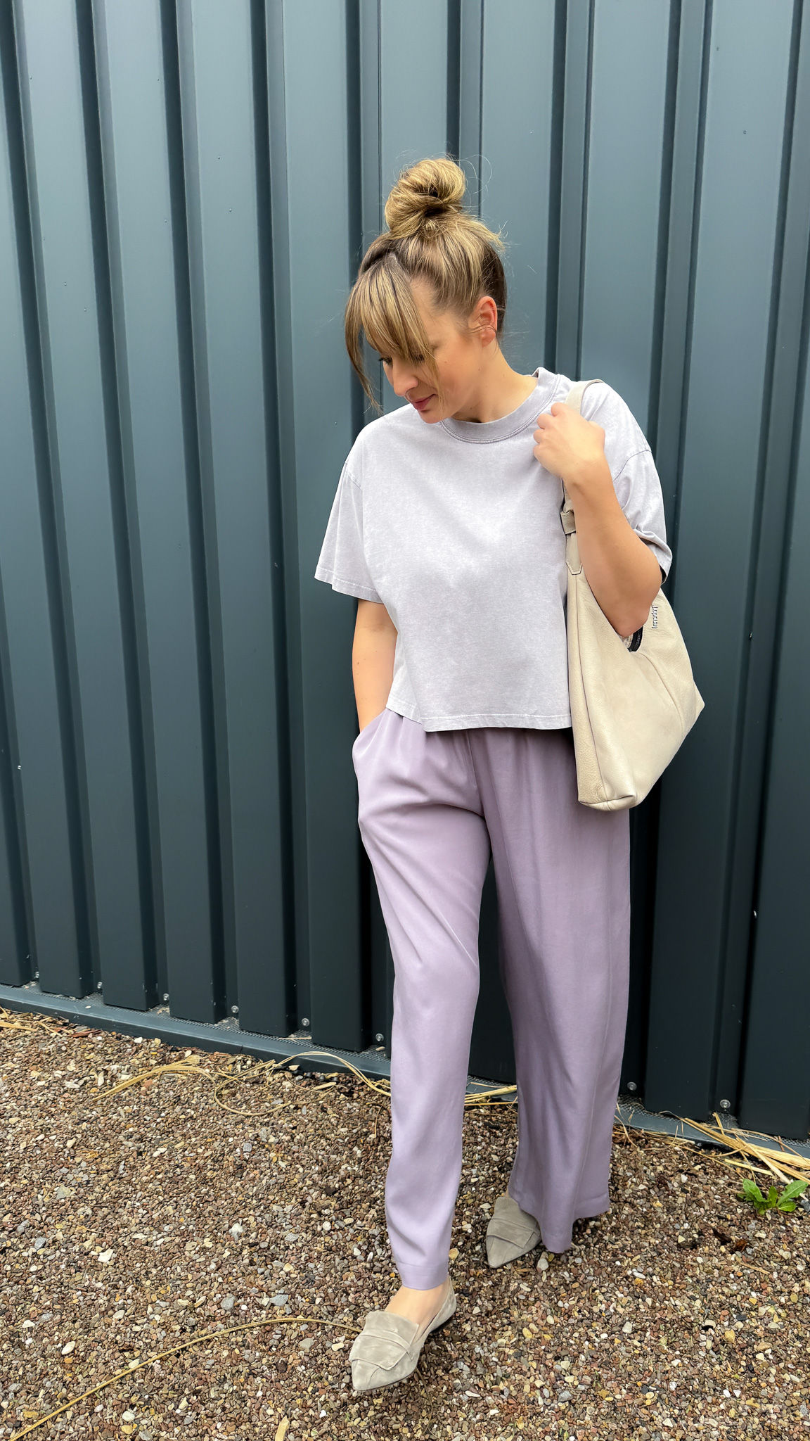 Shirt // CROPPED - vintage lilac