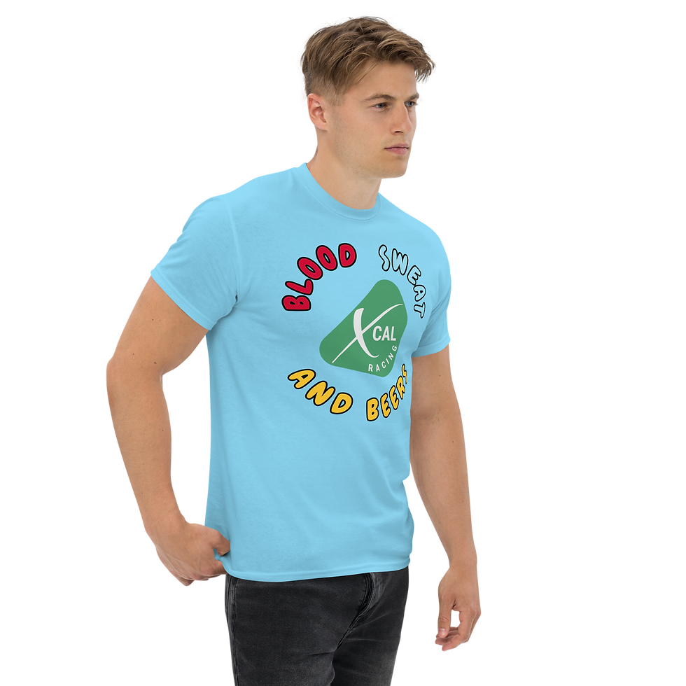 Thumbnail: XCAL Racing Blood Sweat and Beers Unisexy classic tee