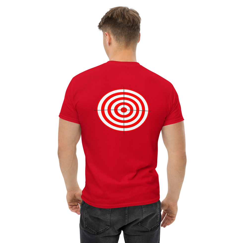 Thumbnail: Jeff Edgar Fan - Target back Men's heavyweight tee 