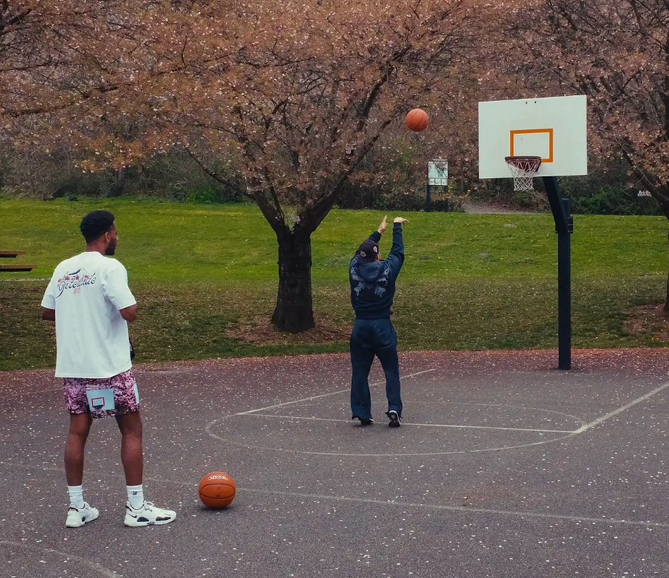 Garrett James of Ryoko Rain overseeing creative direction during the Court Vision shoot.