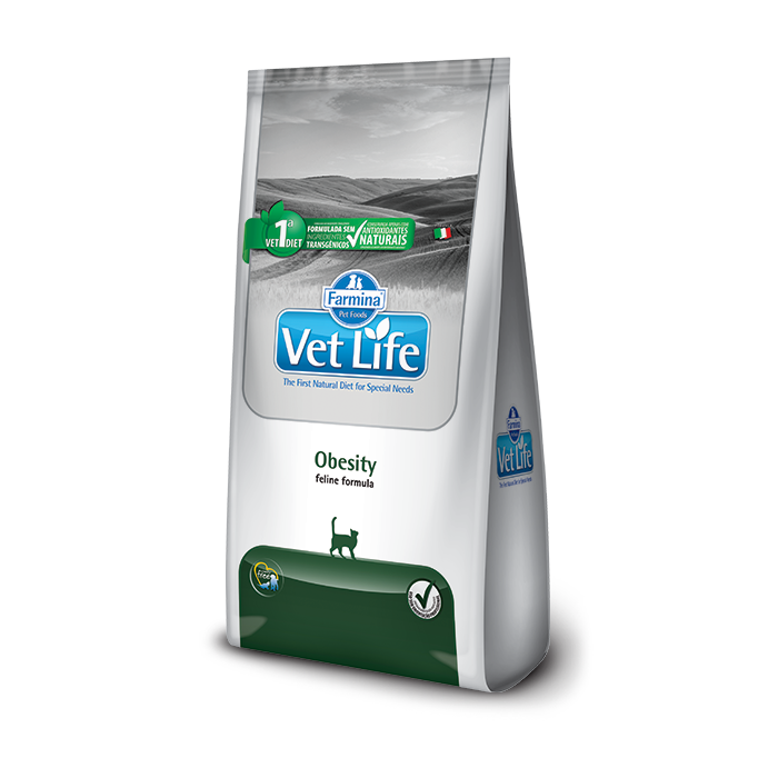 Ração Vet Life Obesity para Gatos Adultos 2kg