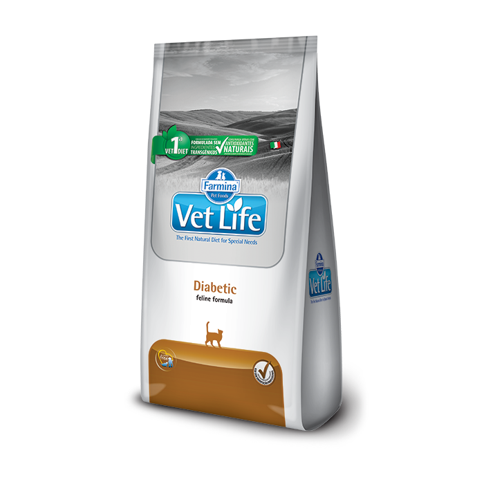 Ração Vet Life Diabetic para Gatos Adultos 2kg