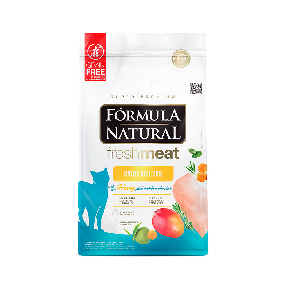 Ração Fórmula Natural Fresh Meat Gatos Adultos Sabor Frango 