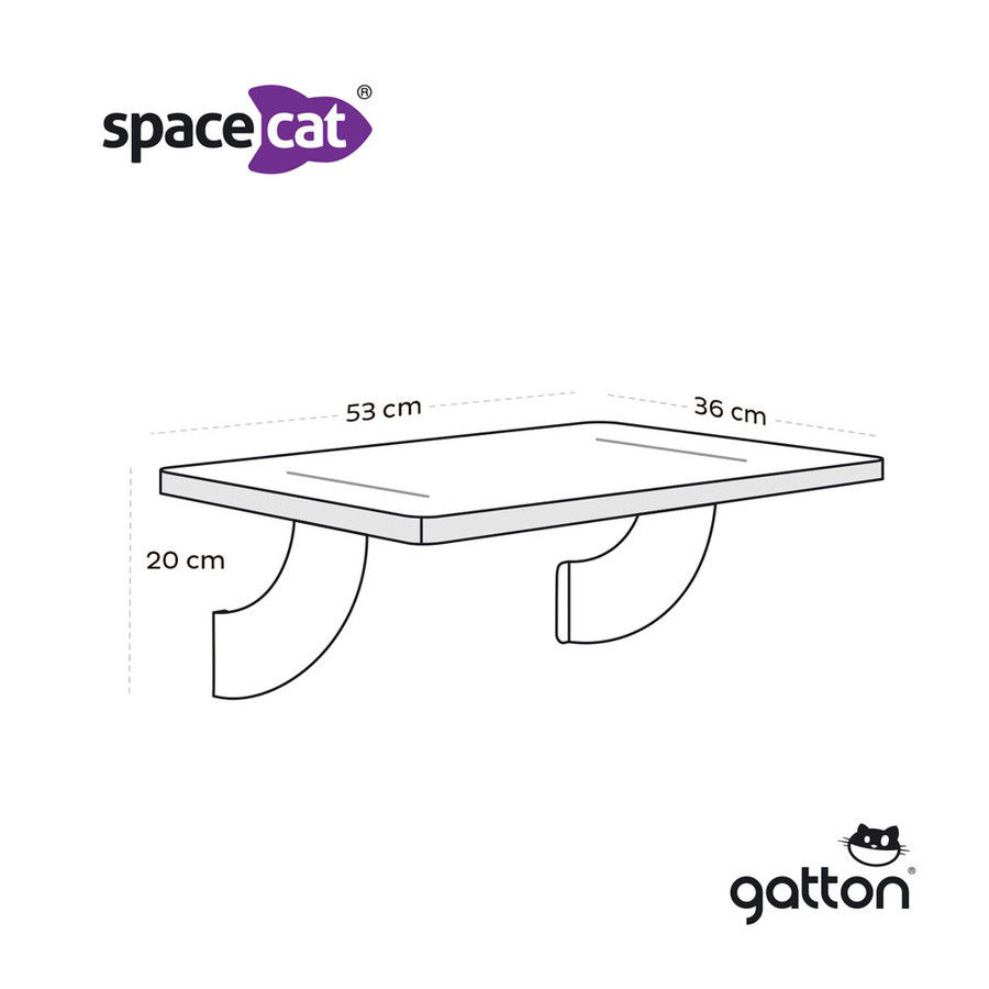 Miniatura: Prateleira de Janela Space Cat Juno Suede