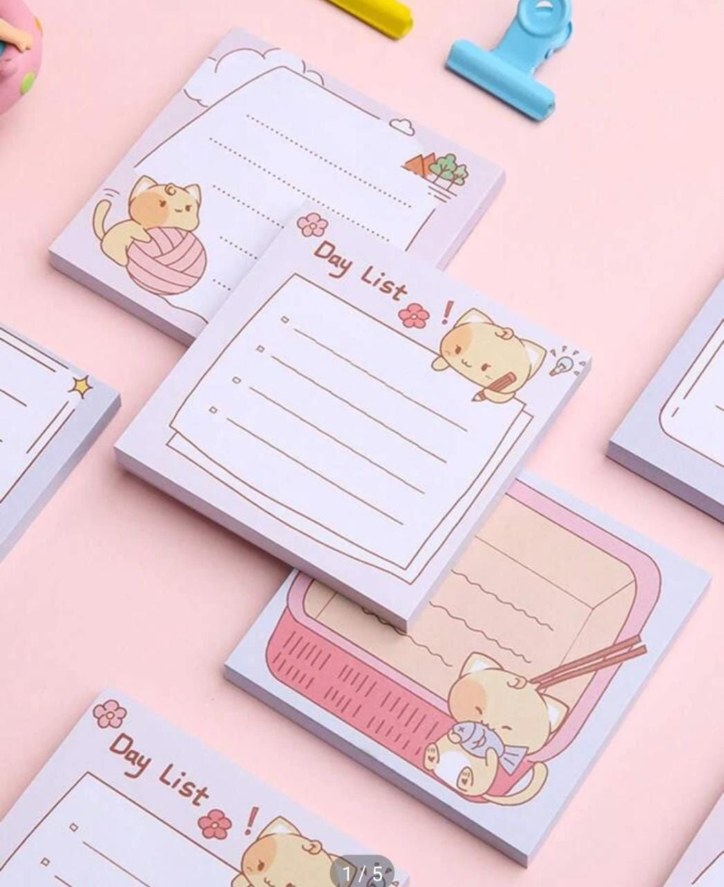 Sticky Notes - Gatinhos Fofos - Cores Sortidas
