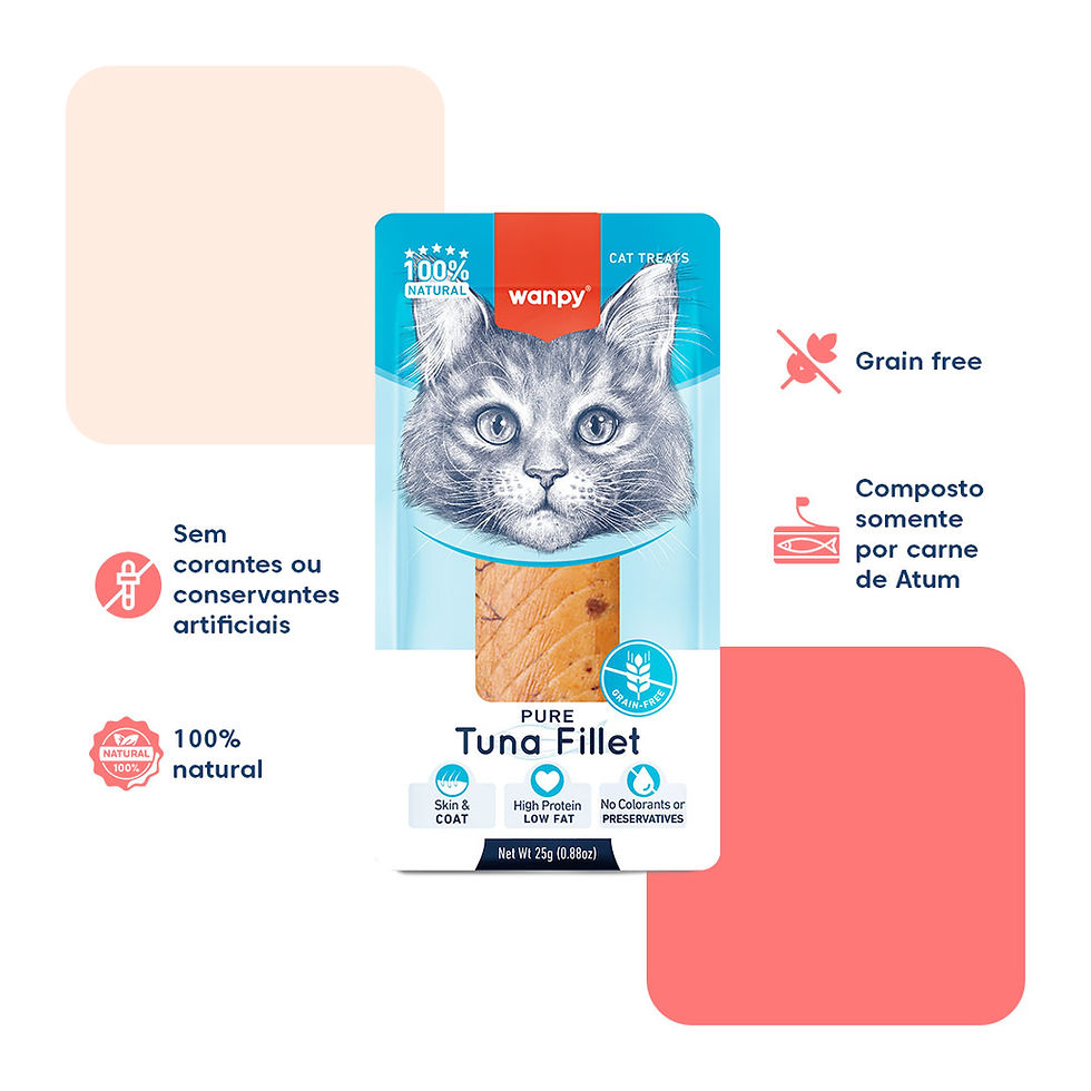 Miniatura: Petisco para Gato Wanpy Fillet in Natura de Atum 25g