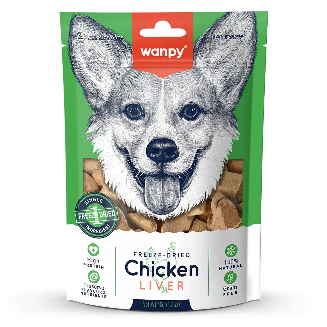 Petisco Wanpy Liofilizado Sabor Fígado de Frango 40g