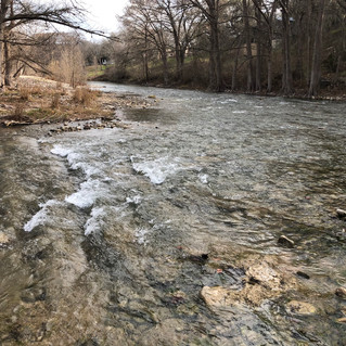 S Turn rapid at low water on the Guadalupe River