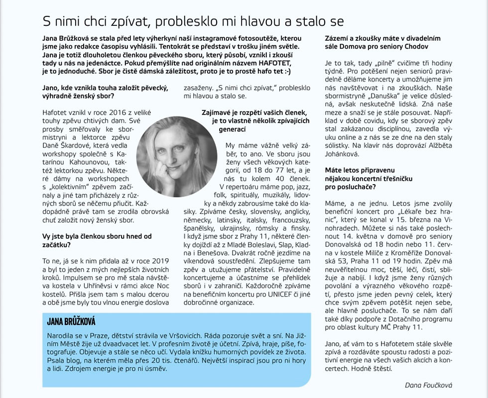 Chcete s námi také zpívat? Hledáme 3 posily pro první soprán!