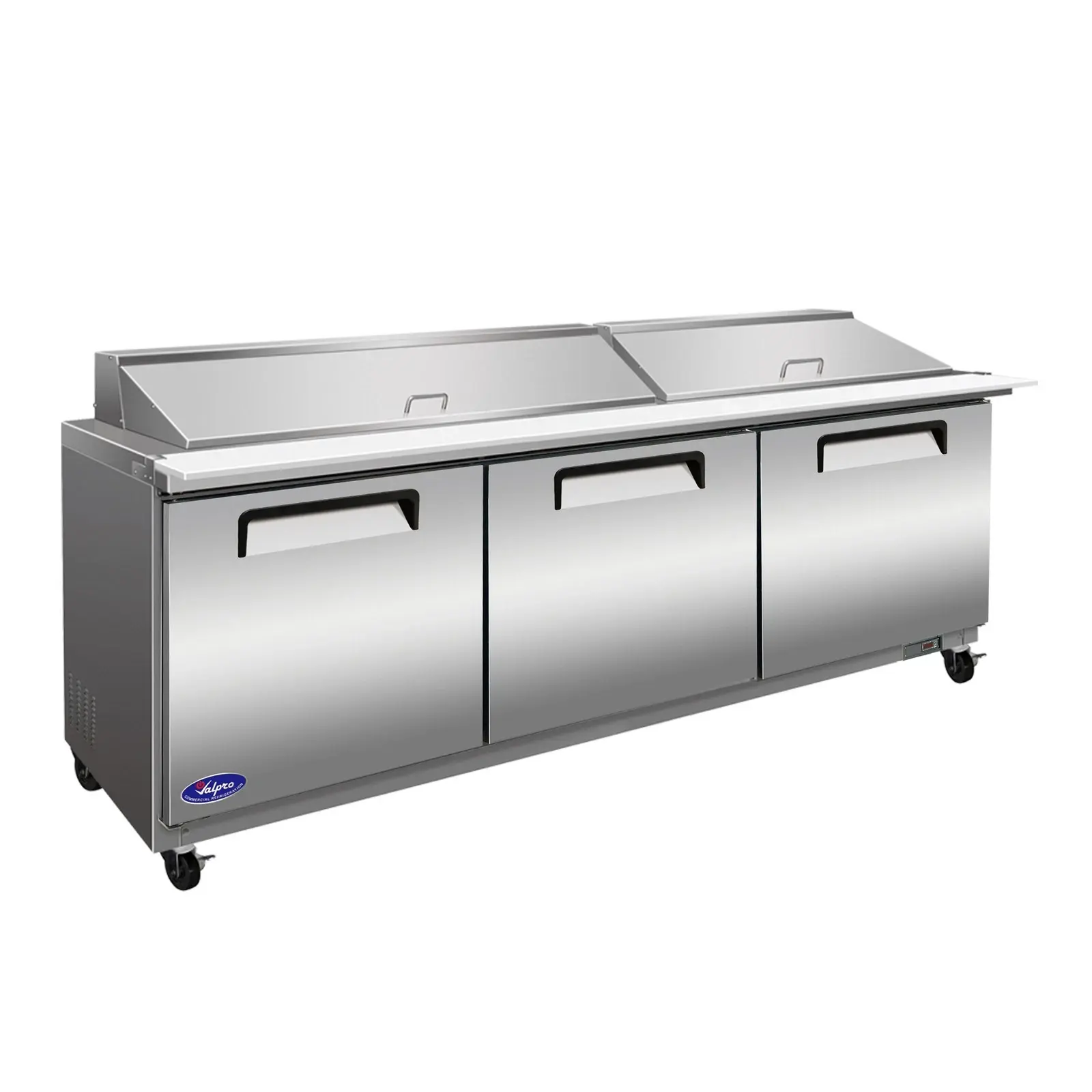 Valpro VP72SM-HC 72" 3-Door Mega Top Sandwich and Salad Prep Table, 27 Pans