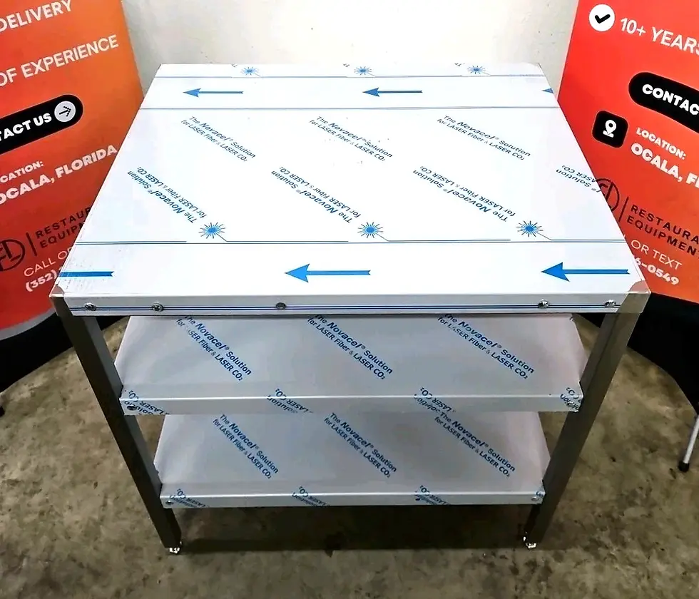 Thumbnail: NEW HOBART Table 27" x 32" with 2 Shelves - Ultra Heavy Duty Construction!
