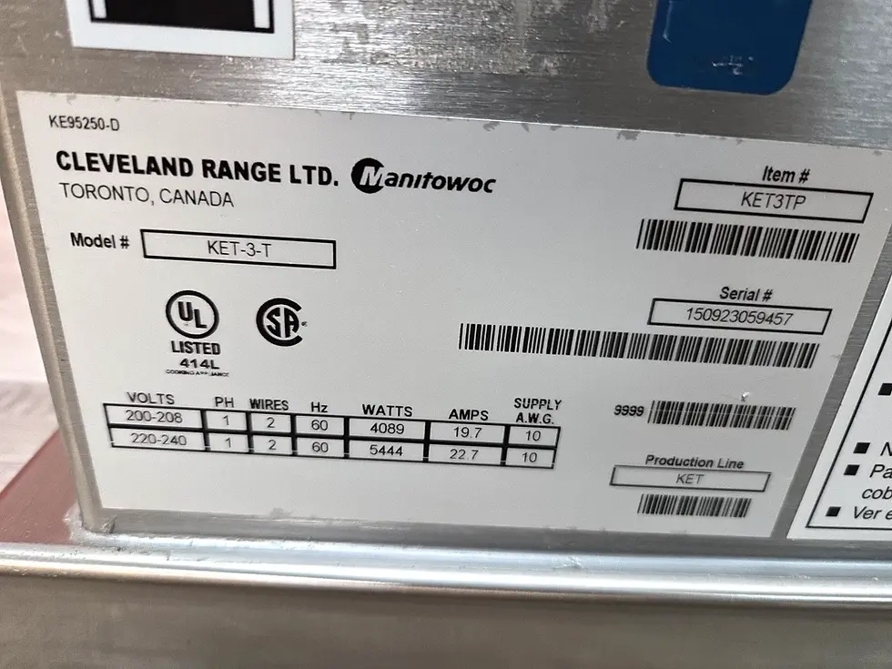 Thumbnail: CLEVELAND KET3T 3 Gallon Electric Manual Tilting Kettle