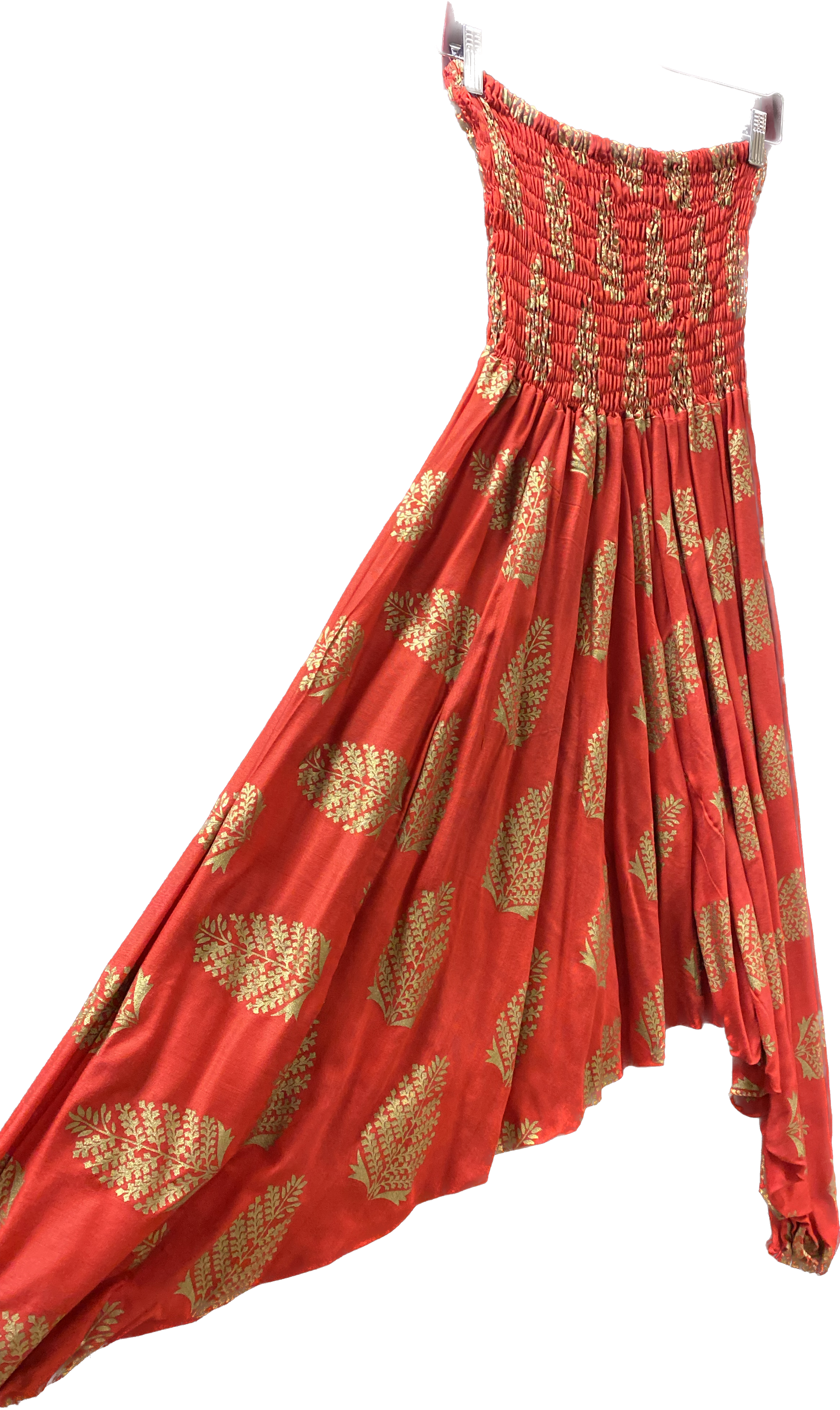 Oransje & Gull Trykk Haremsbukse