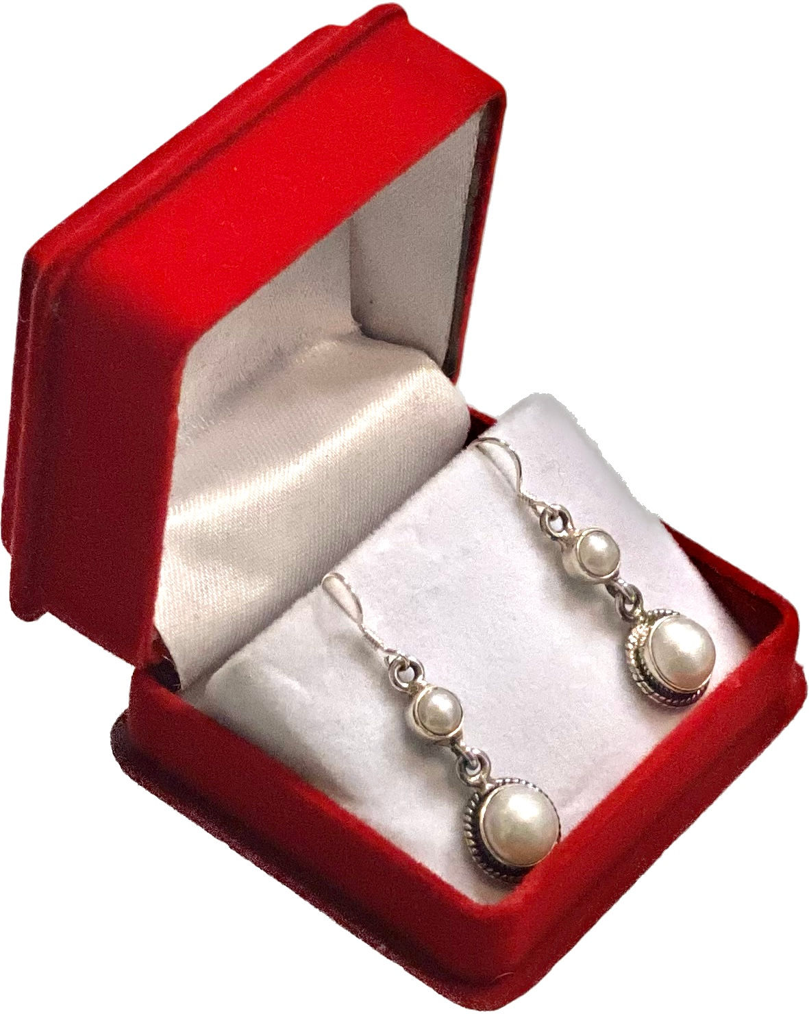 Pearl & Silver Earrings