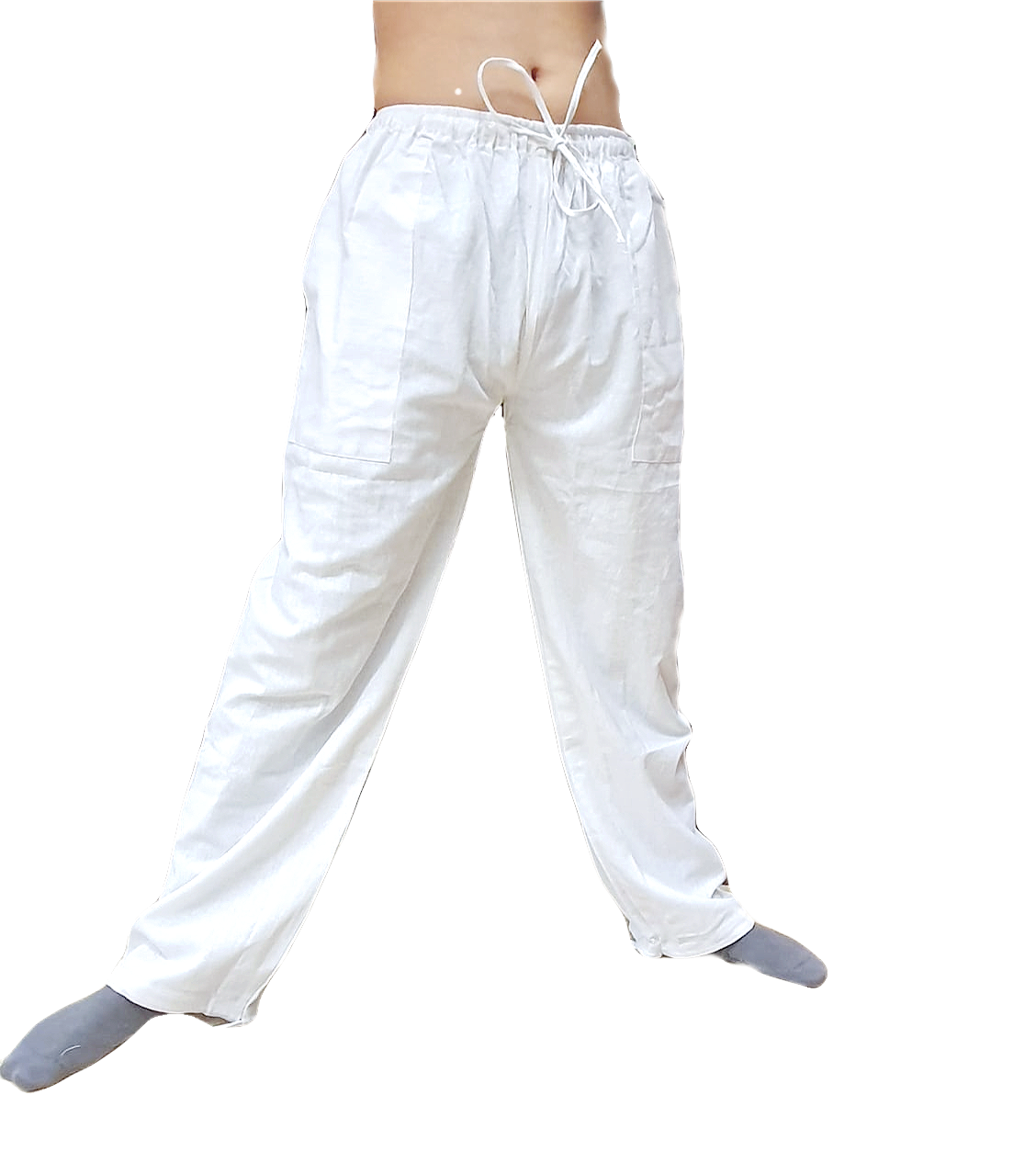 Khadi Cotton White Pants