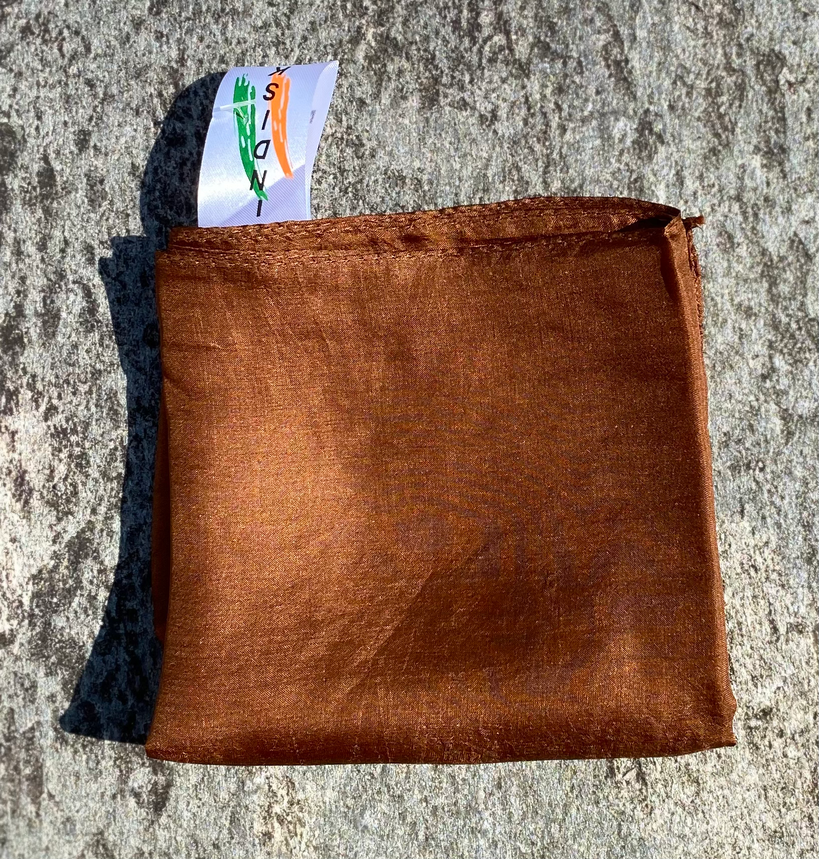 Square Silk Scarf - Brown