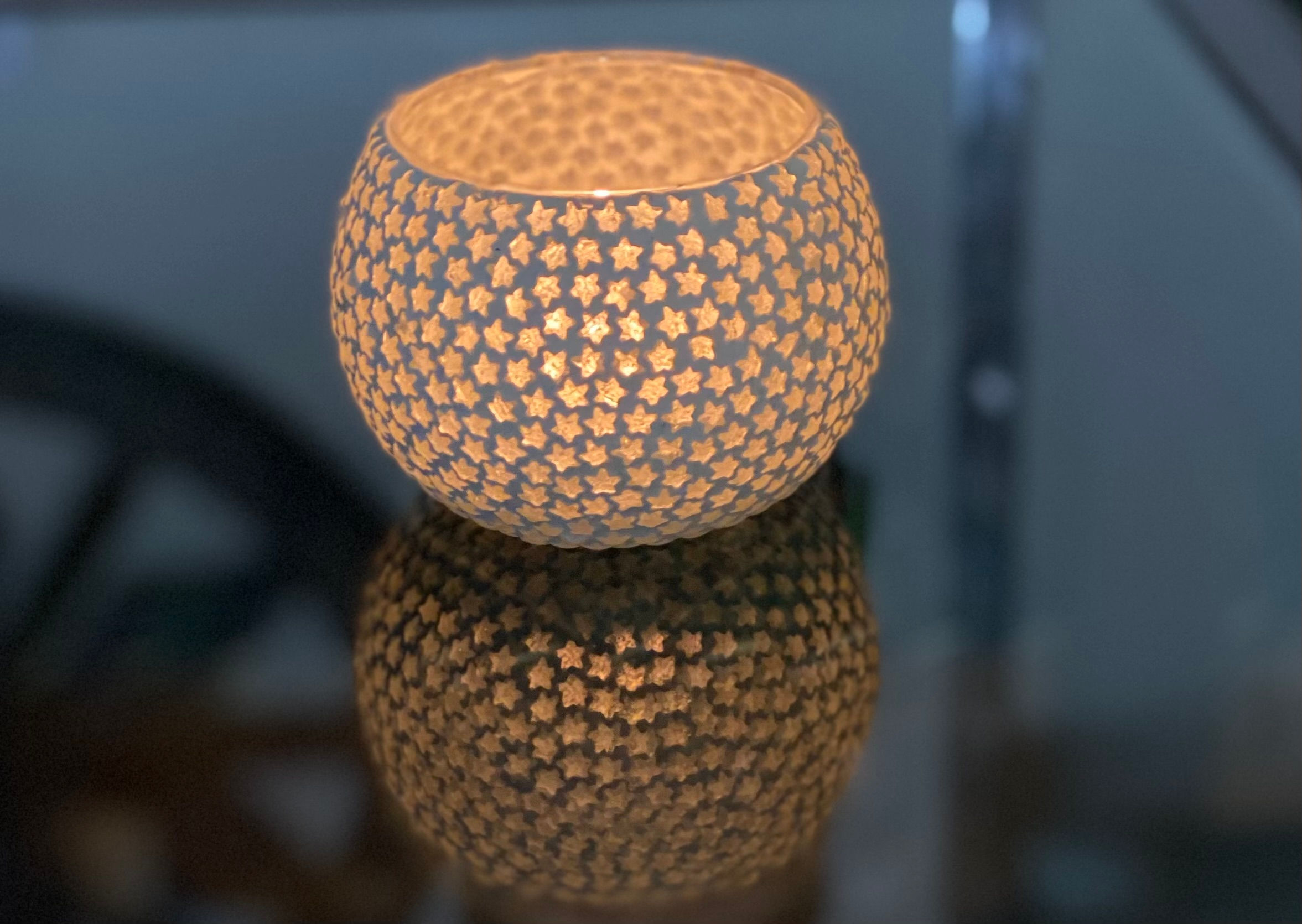 Star Glass Candle Stand