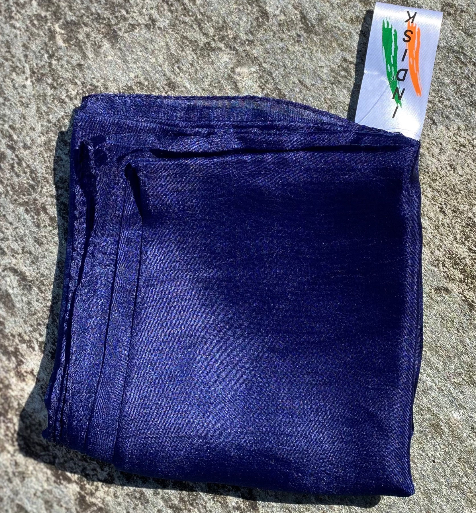 Square Silk Scarf - DarkBlue