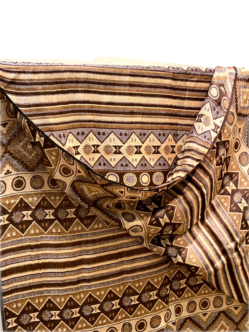 Brown Pattern Viscus Scarf