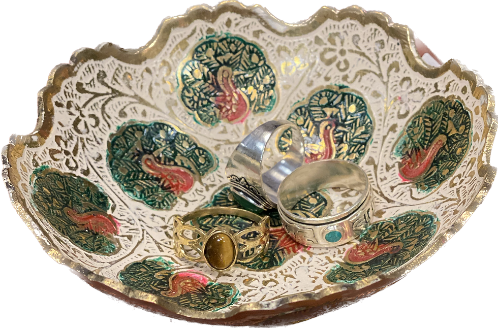 Miniatyrbilde: Peacock smykkeskål