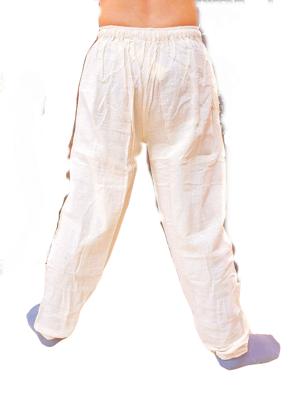 Miniatyrbilde: Bomull Khadi off-white bukser