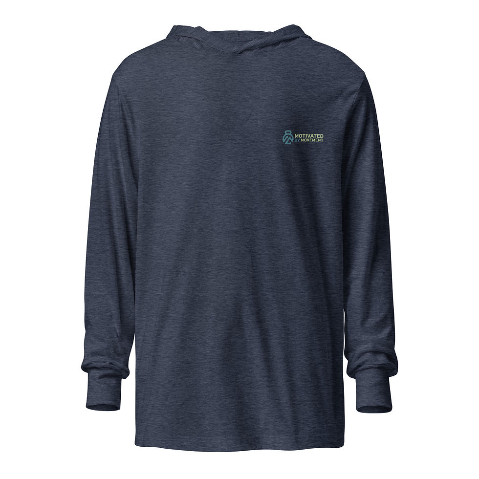 Thumbnail: Unisex Hooded Long Sleeve Tee - Logo w/ Back (multiple colors)