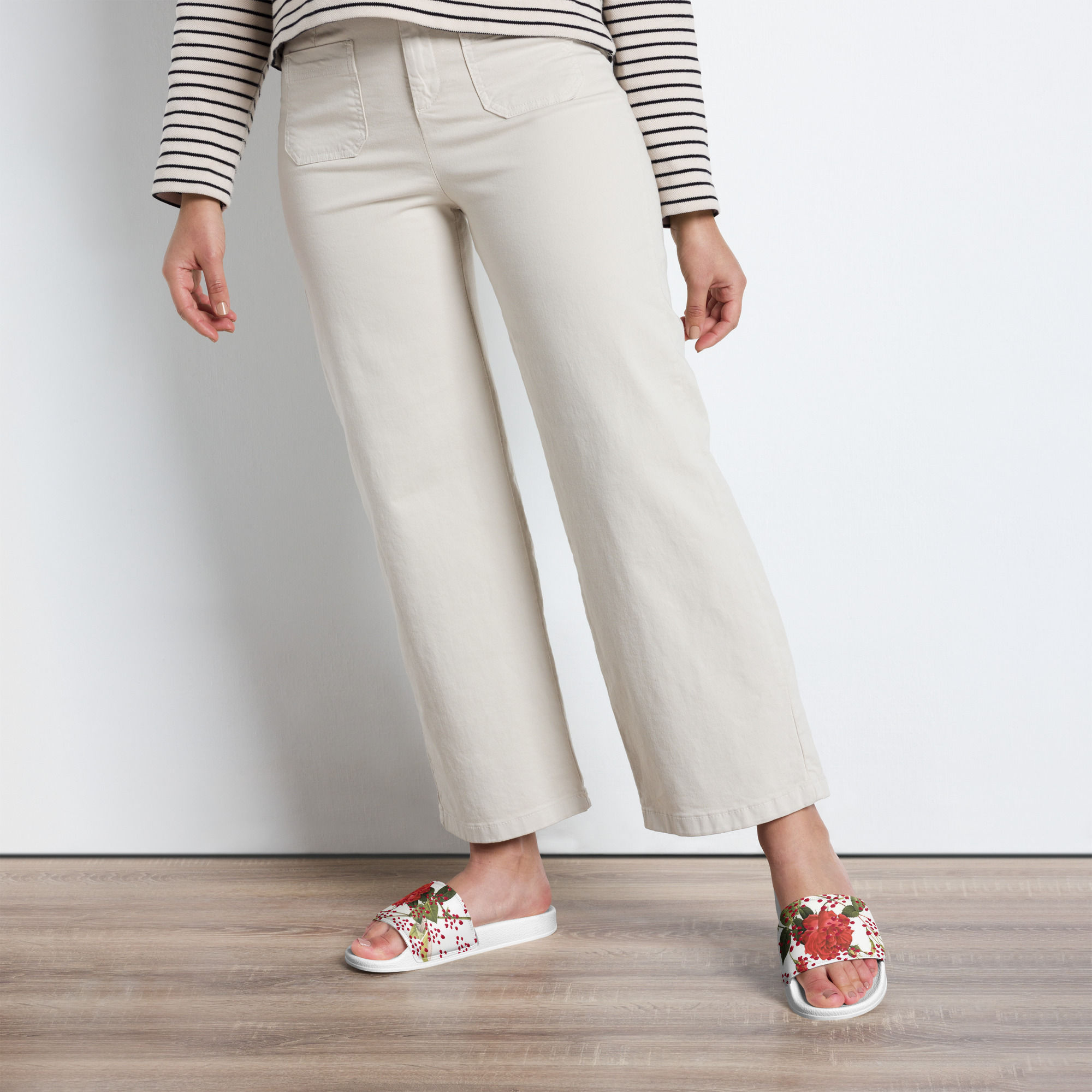 ROSE PRINT Women's slides