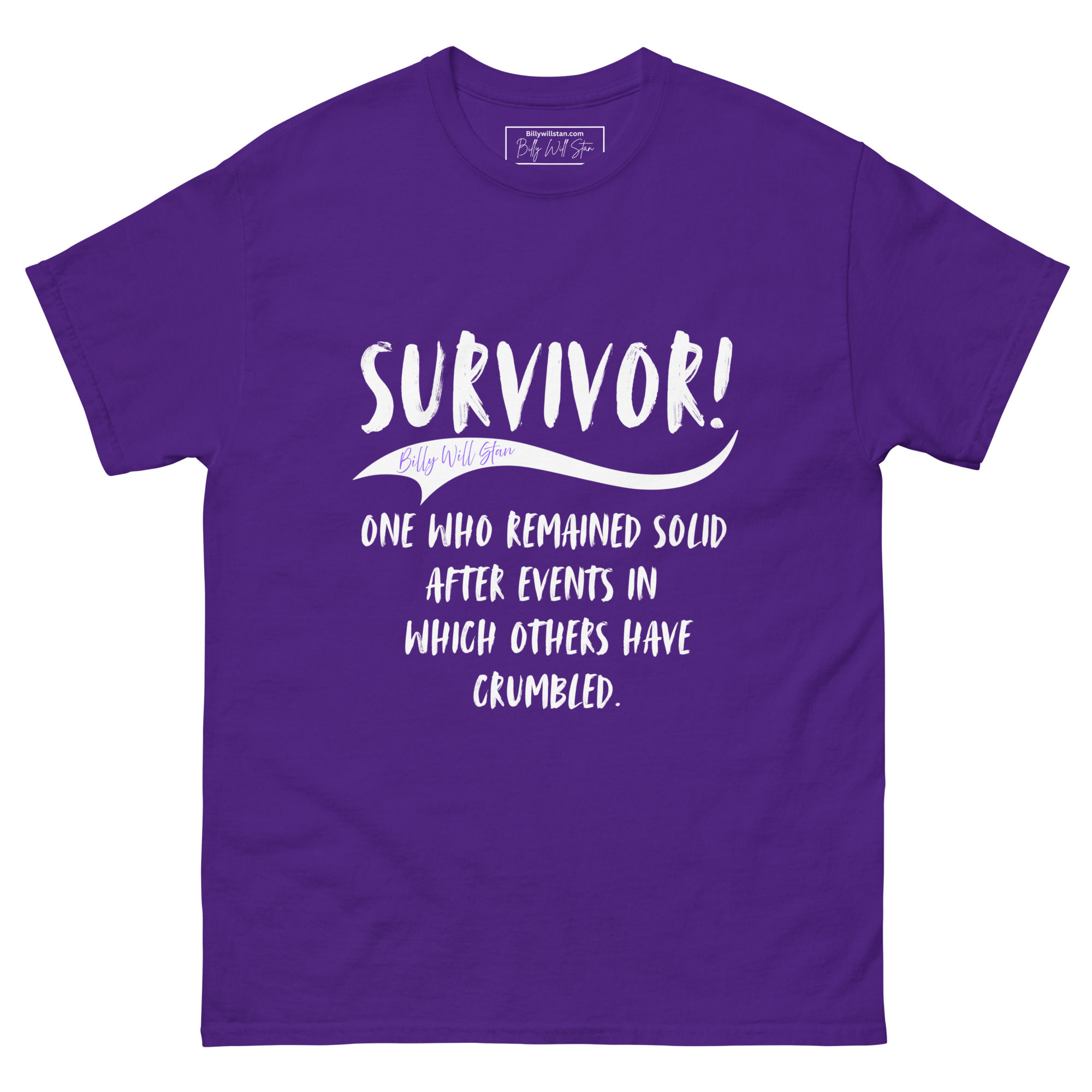 Limited edition "Survivor" T-shirt from the healing collection.