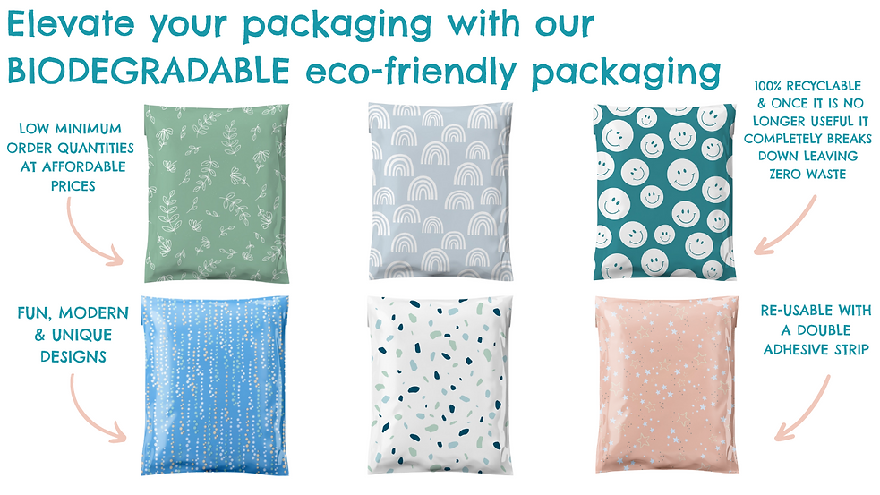 Eco friendly biodegradable packaging mailing bags