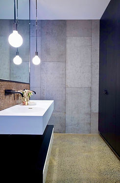polished concrete bathroom