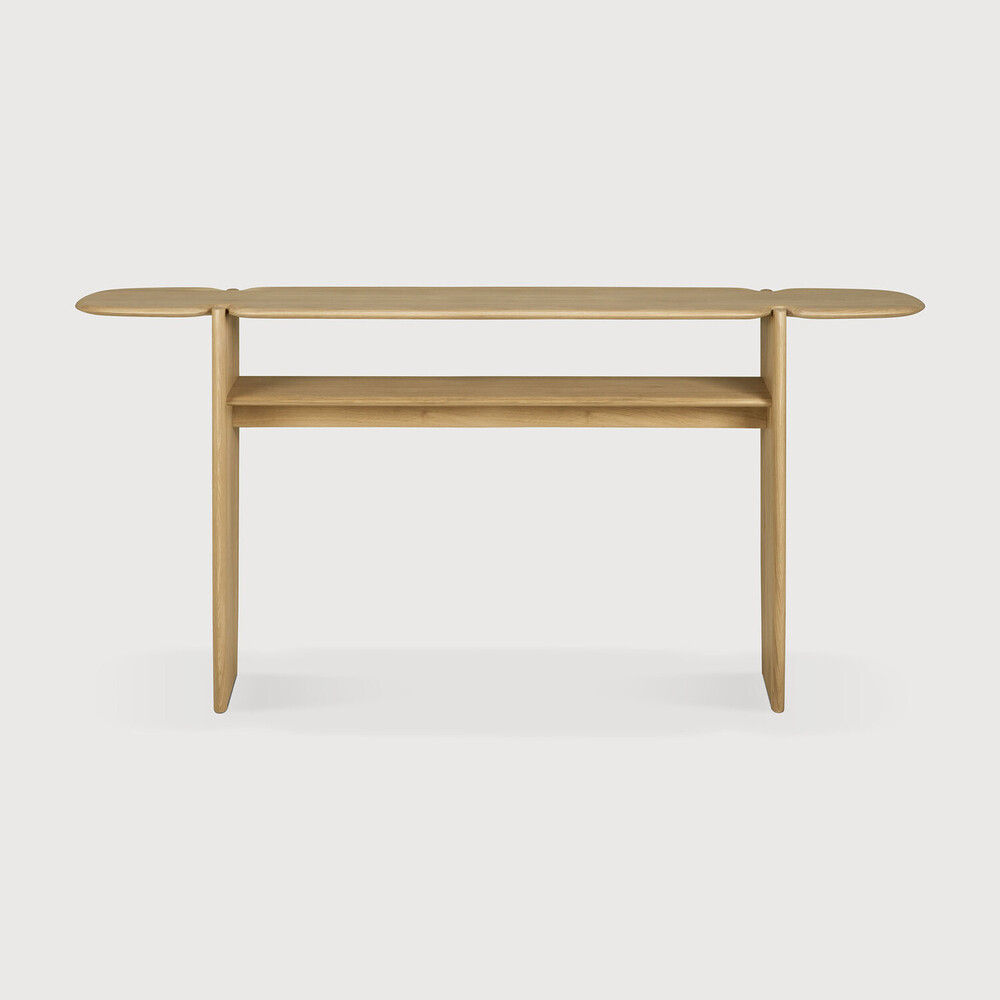 Ethnicraft PI Console with Shelf - Oak - 160cms