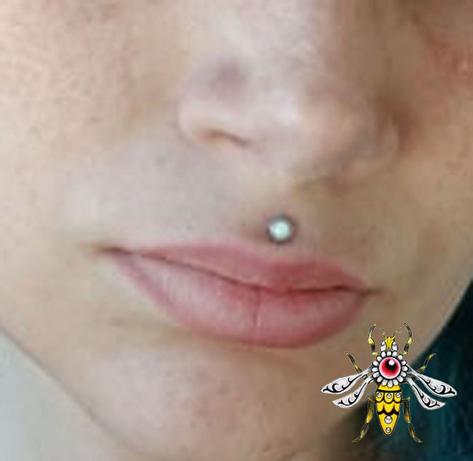 Lip piercing 