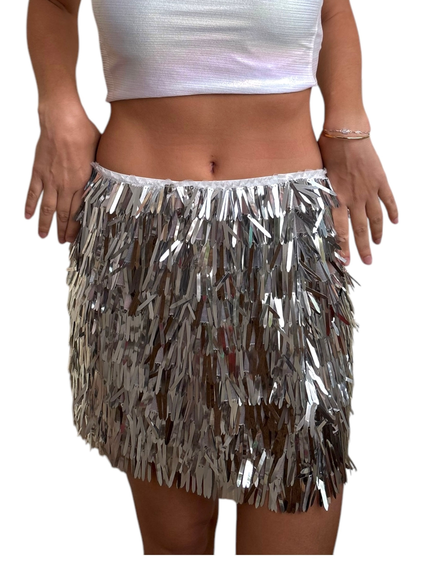 Silver lights skirt