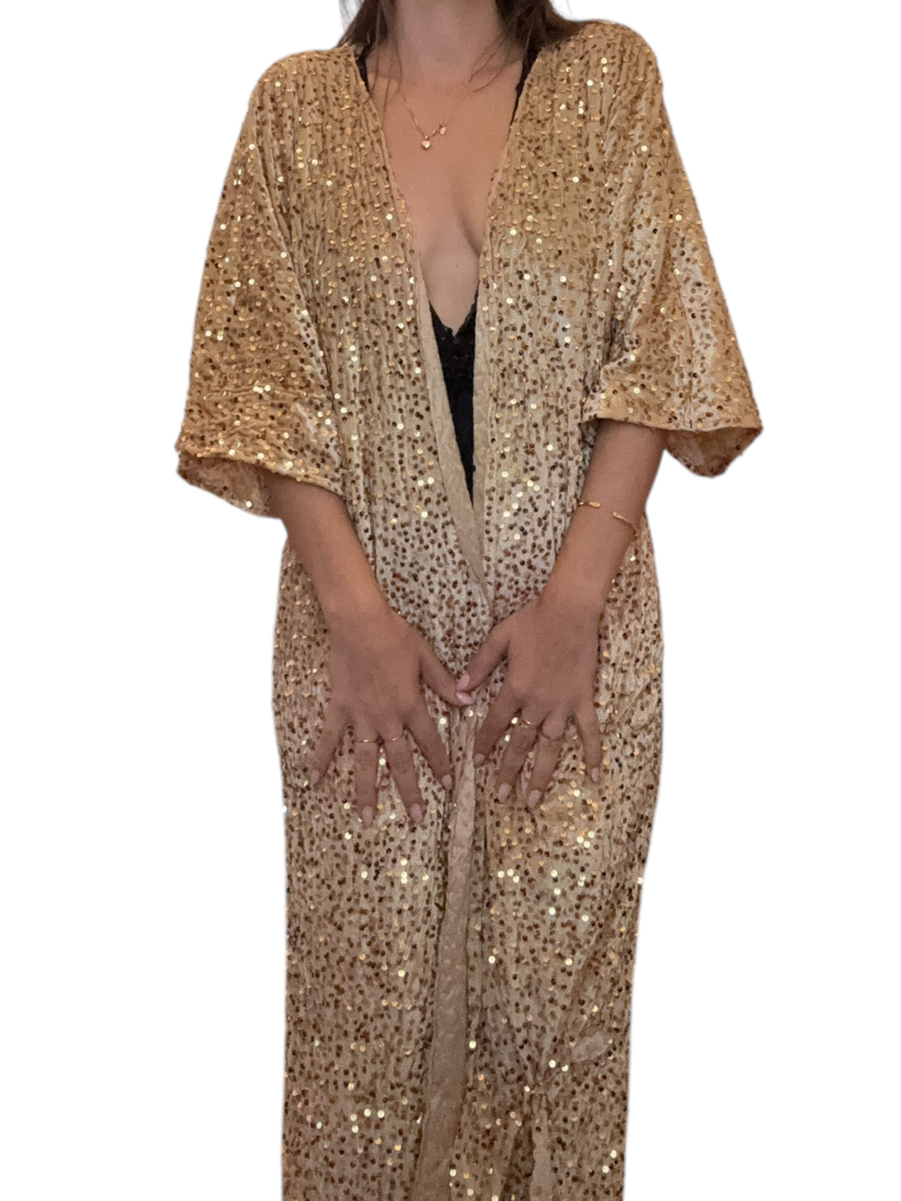 Gold valvet kimono