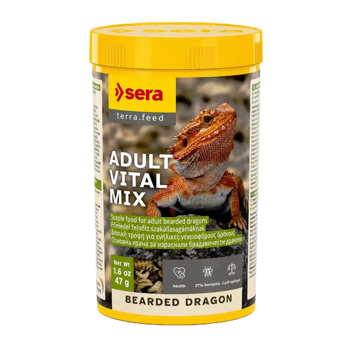 Sera Bearded Dragon Adult Vital Mix 250Ml Sakallı Ejder İçin Temel Yem